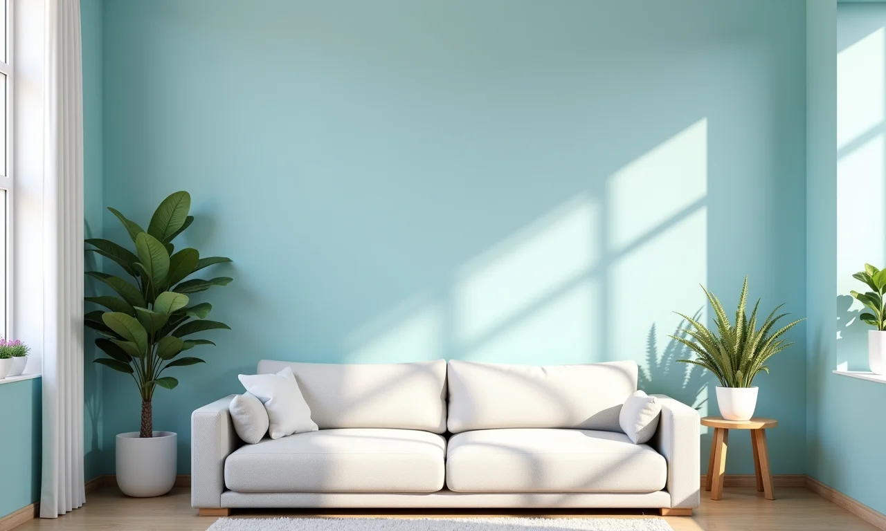 Sala pequena com paredes claras e móveis brancos, criando um ambiente iluminado.