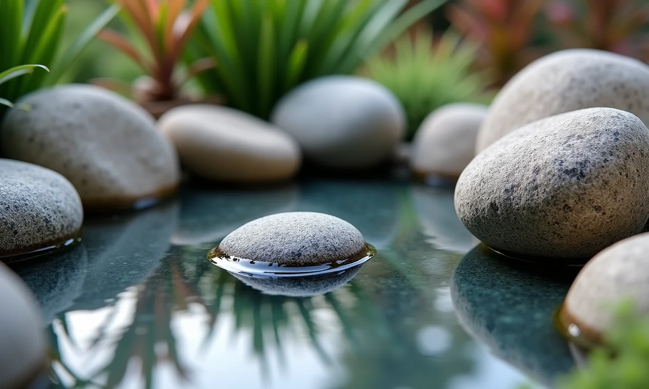 Seleção de pedras para a construção de um mini lago.