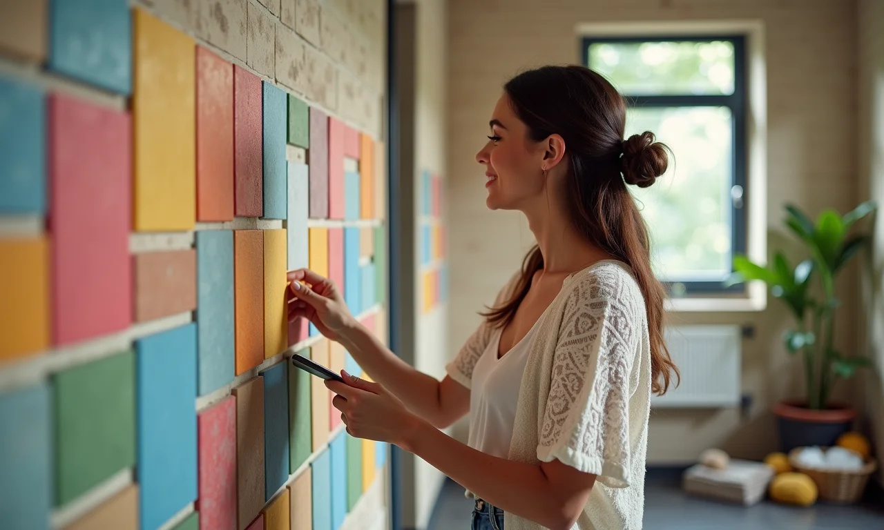 Seleção de revestimentos econômicos para banheiro.