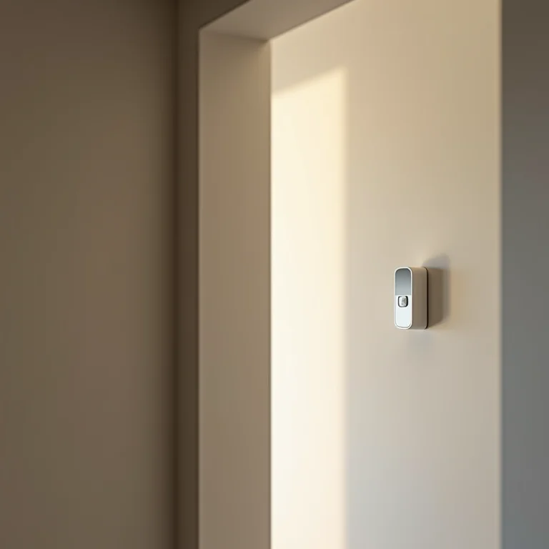 Sensor de presença instalado em corredor.