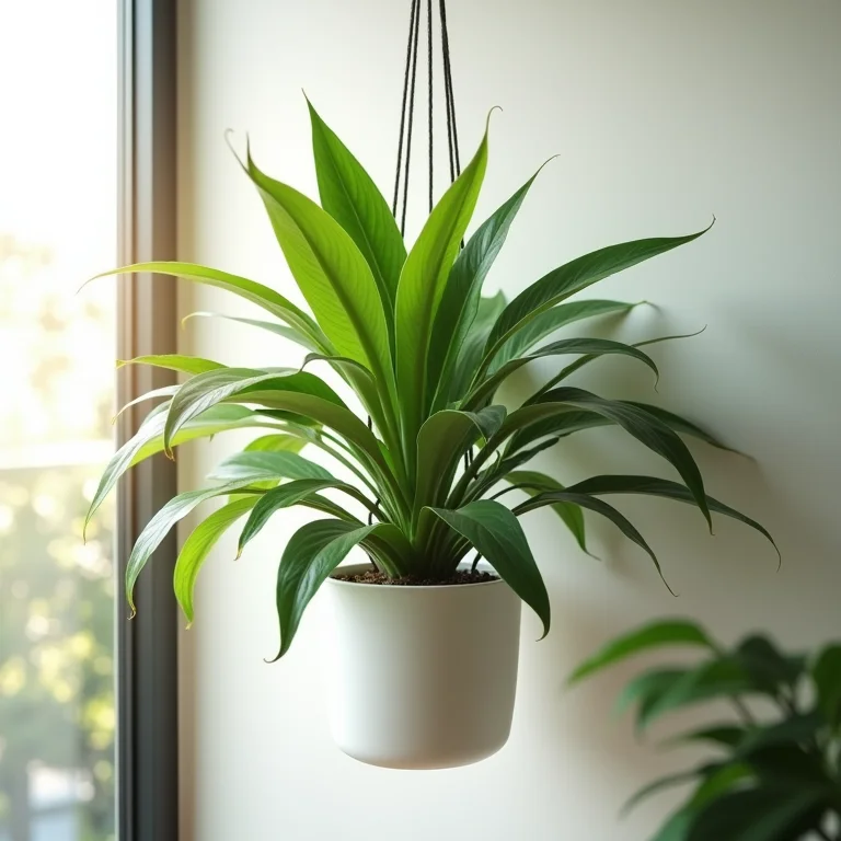 Singônio pendente em escritório iluminado