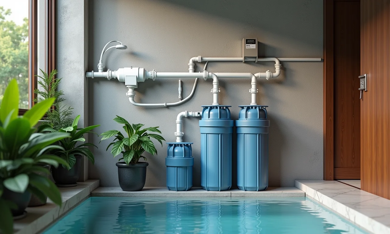 Sistema de reuso de água em residência brasileira.