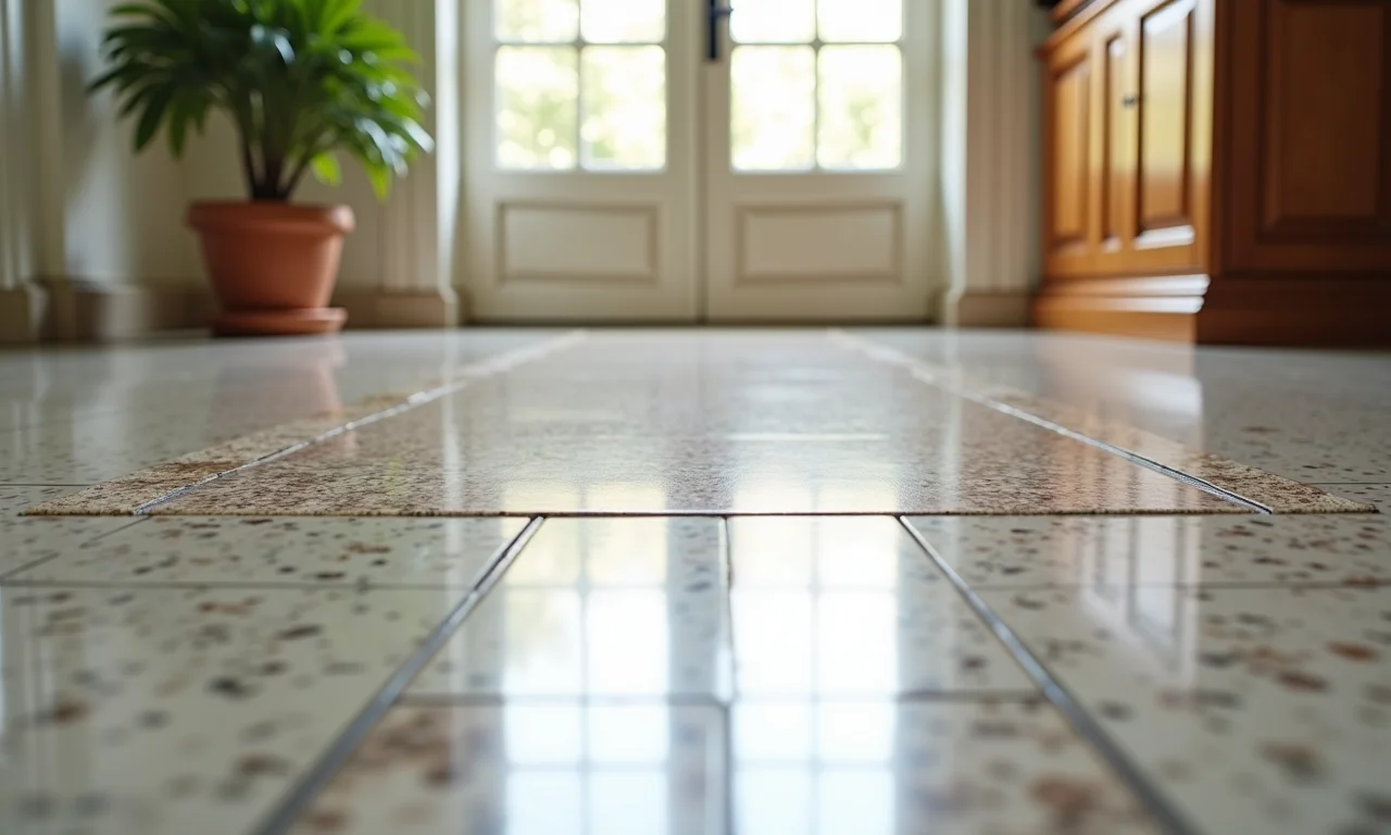 Soleira de granito clássica e resistente em porta de entrada.