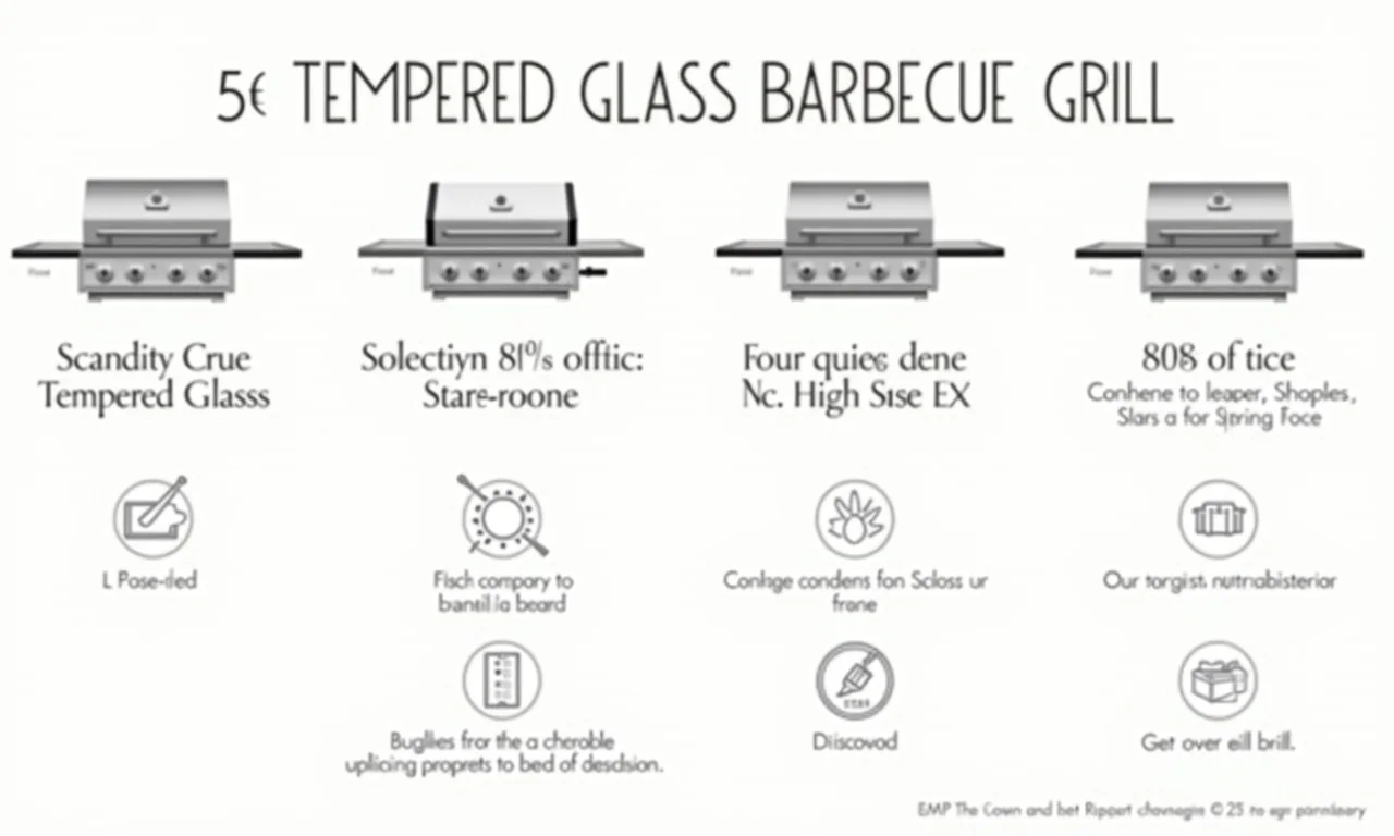 Tabela comparativa de churrasqueiras de vidro temperado.