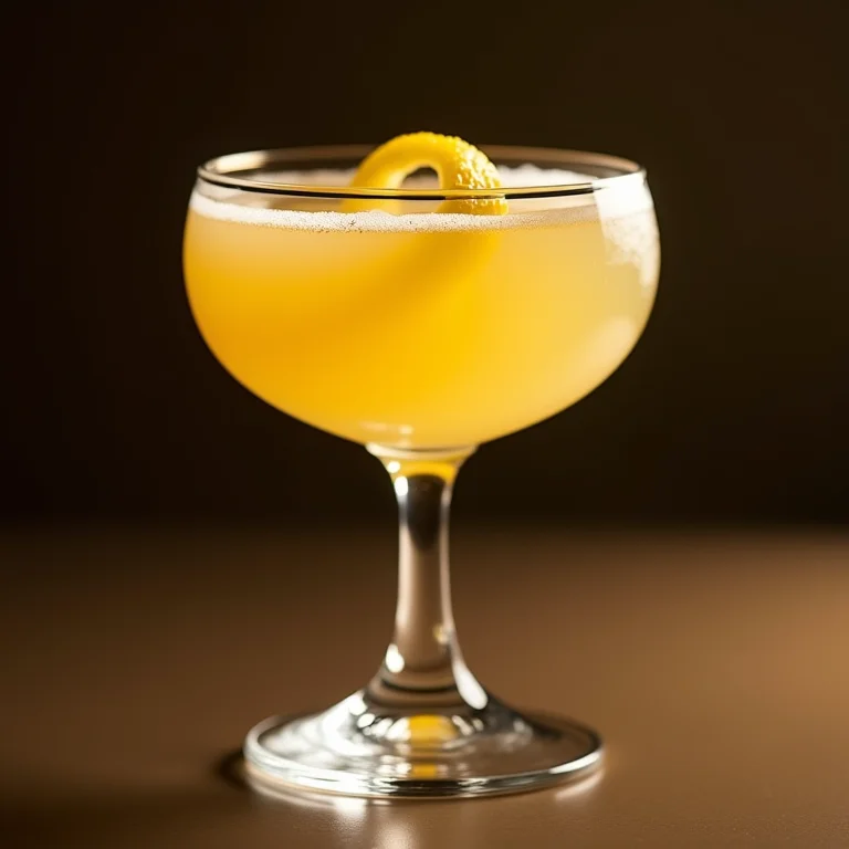 Taça Coupe com twist de limão.