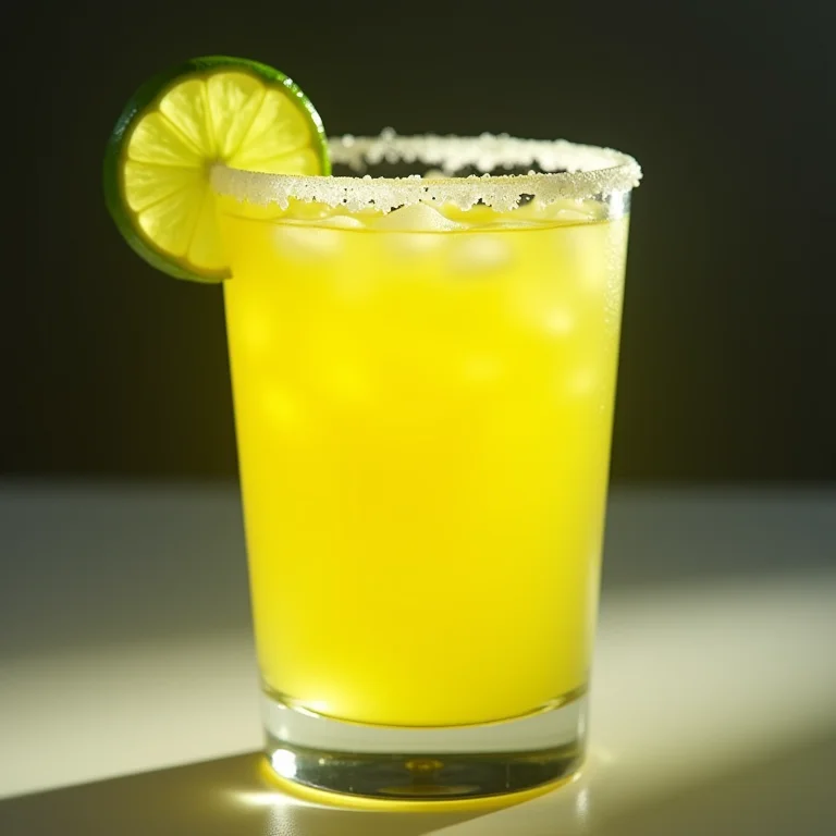 Taça Margarita com borda de sal.