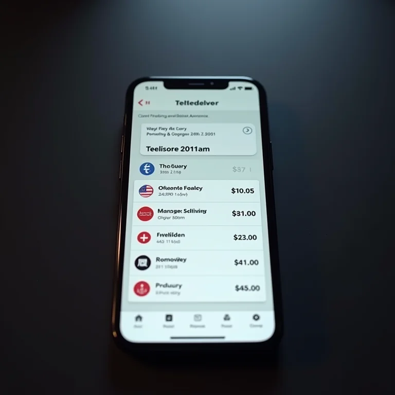 Tela de um smartphone mostrando um aplicativo de rastreamento falso.