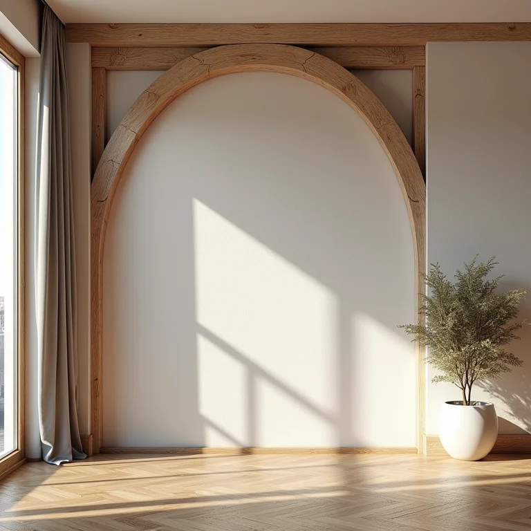 Textura e cor camuflando a viga com estilo.