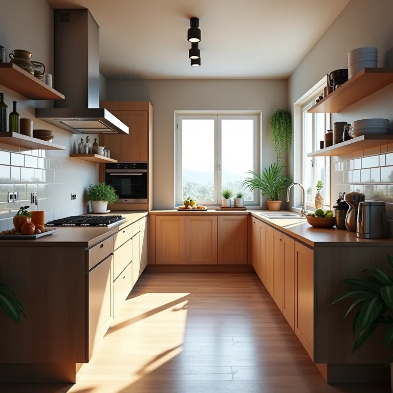 Triângulo de trabalho ineficiente em uma cozinha planejada, mostrando má organização