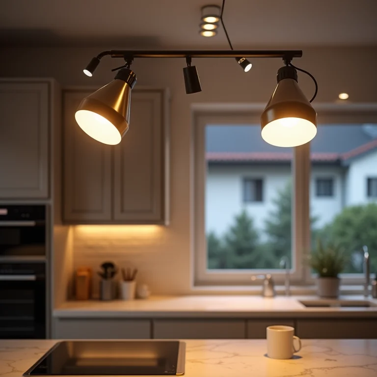 Trilho com lâmpadas de LED para economia e durabilidade