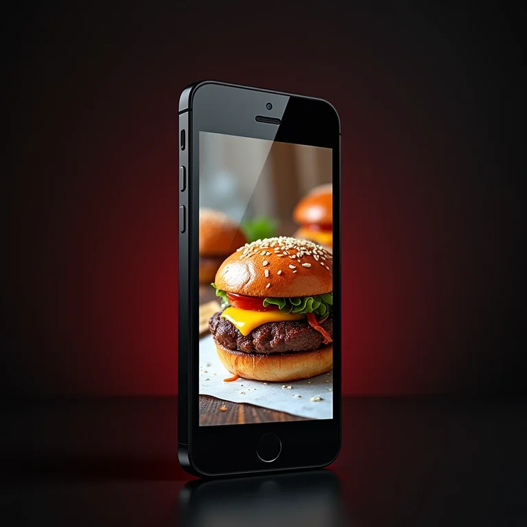 Um smartphone mostrando um anúncio online falso e tentador.