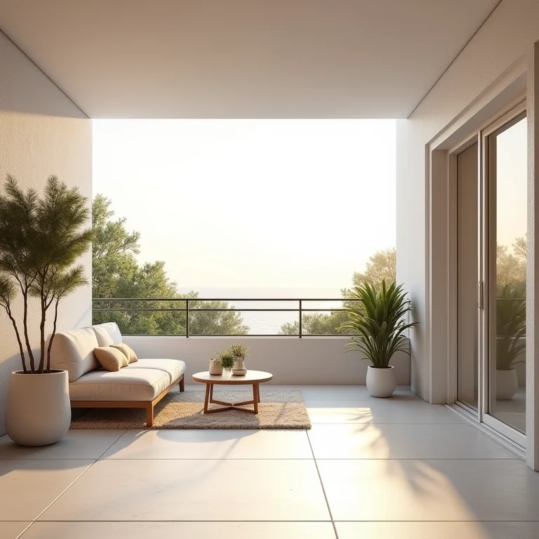 Varanda de apartamento sem personalidade.