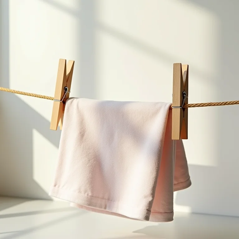 Varão com prendedores para secar panos de prato