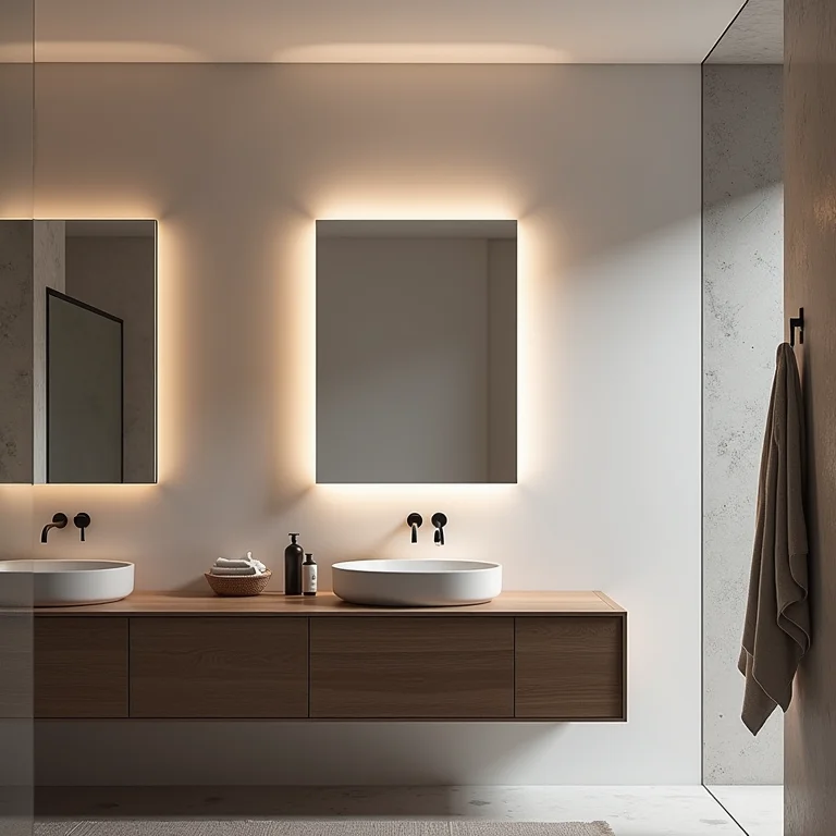 Versatilidade do espelho com LED em diferentes estilos de banheiro
