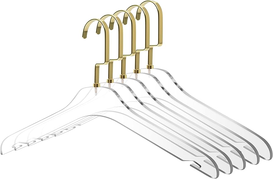 Cabides de Acrílico Transparente: Minimalismo Moderno e Sofisticado! - detalhe