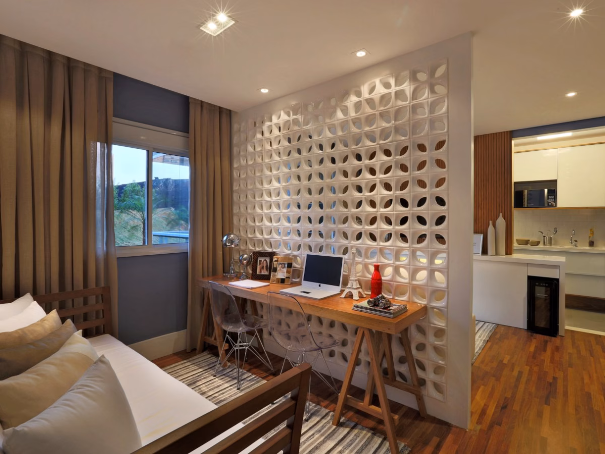 Cobogó Iluminado com LED: Destaque e Sofisticação Noturna - ideia