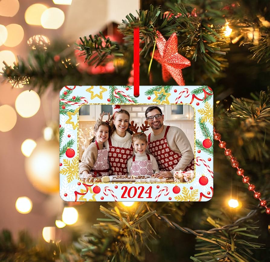 Enfeites de Natal Personalizados com Fotos da Família - detalhe