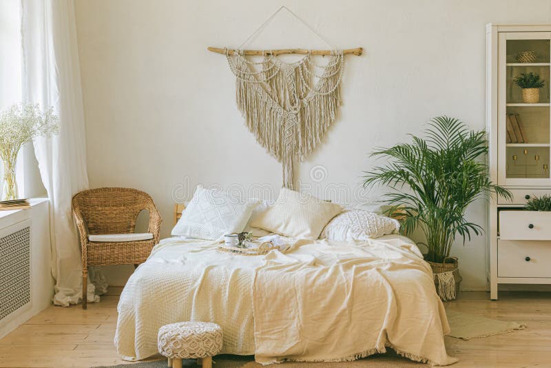 Decoração Boho com Macramê e Almofadas - inspiração