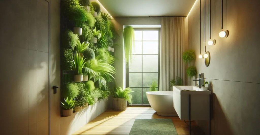 Cantinho Verde no Banheiro: Ouse com Espécies Amantes da Umidade - detalhe