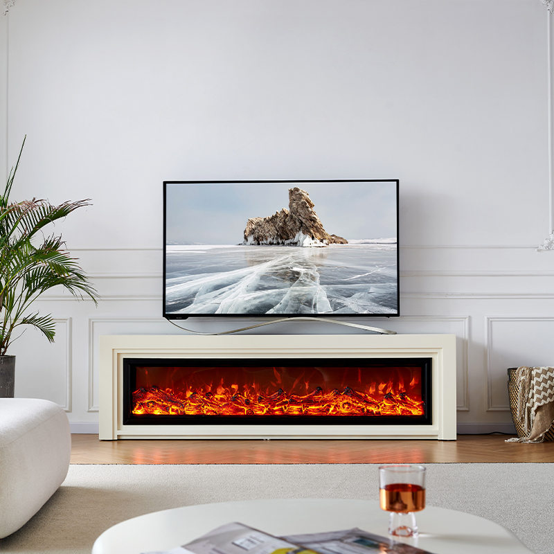Painel de TV com Lareira Embutida: Aconchego e Sofisticação - ideia