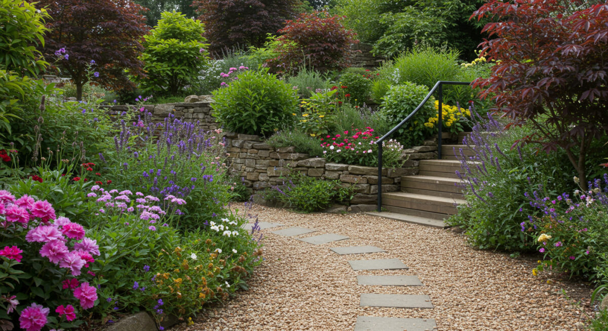 Jardim Secreto Romântico: Um Refúgio de Flores Delicadas e Caminhos Curvos - inspiração