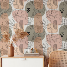 Estilo Boho: Papel de Parede com Estampas Étnicas e Tons Terrosos - inspiração