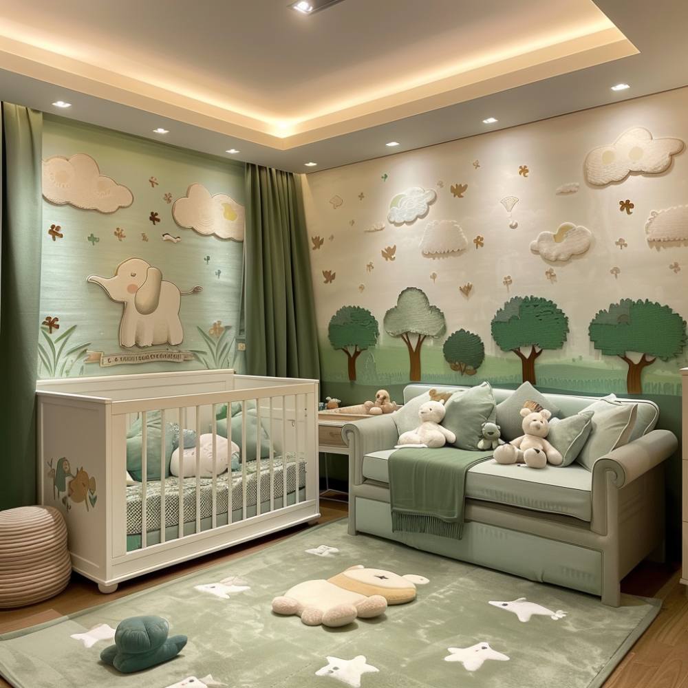 Quarto de Bebê Simples e Relaxante: Decoração com Plantas e Elementos da Natureza - detalhe