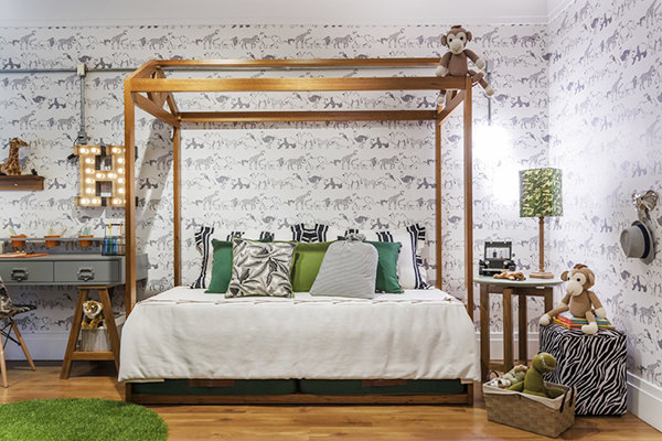 Quarto de Gêmeos Temático Safari Aventura - detalhe