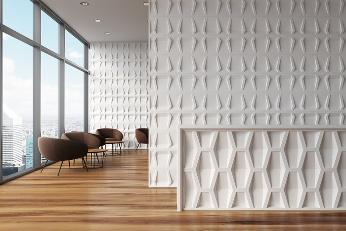 Conexão com a Natureza: Revestimento 3D com Texturas Orgânicas e Plantas - detalhe