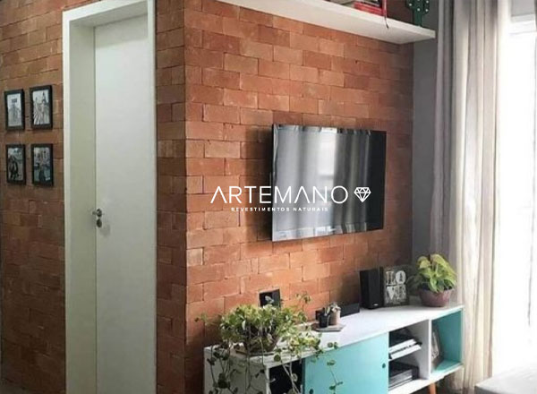 Vibração Aconchegante com Cerâmica Estilo Tijolinho - ideia