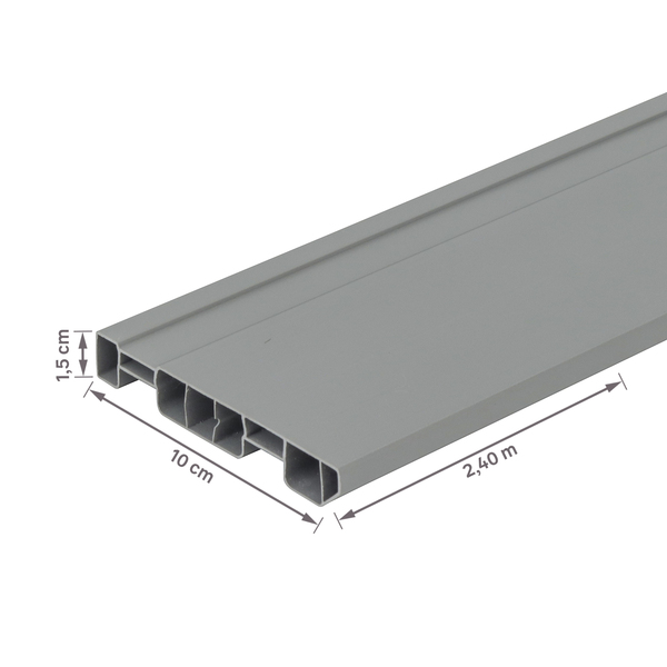 Rodapé de PVC Cinza Grafite: Industrial Chic aos Seus Pés - detalhe