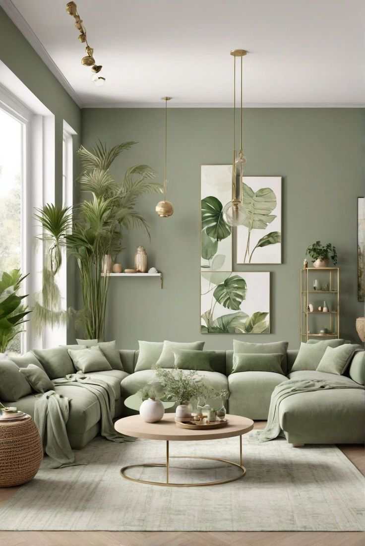 Verde que Acalma: Plantas como Ponto de Destaque na Sala Neutra - detalhe