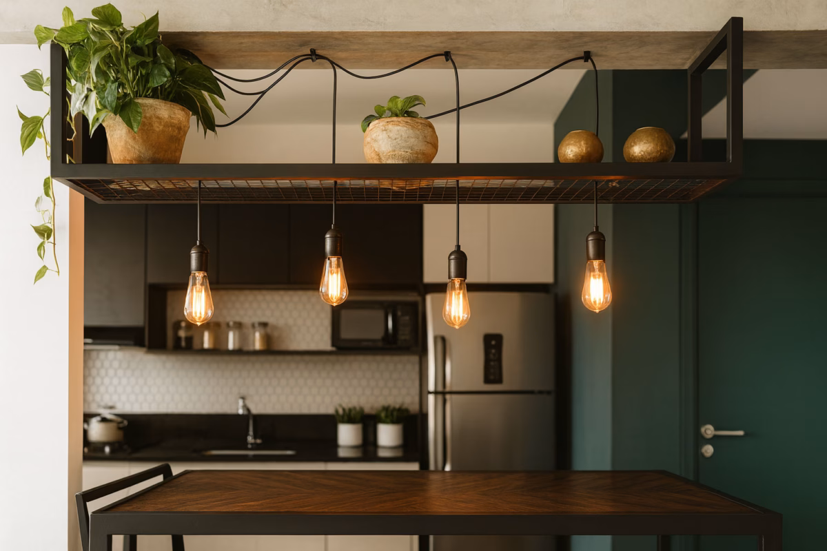 Spots com Lâmpadas de Filamento: Um Toque Retrô e Aconchegante na Decoração - ideia