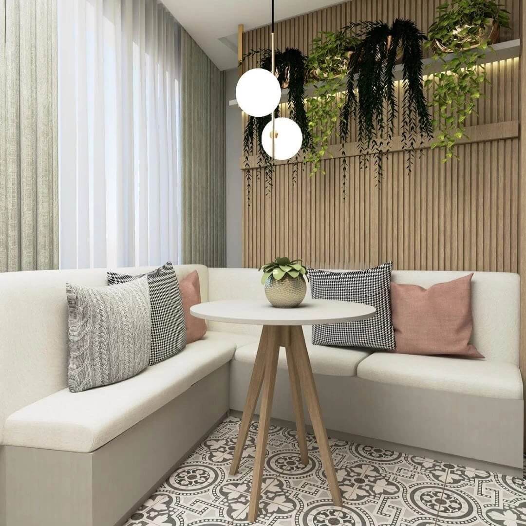 Canto Alemão Romântico com Cortinas de Renda e Louças Vintage - inspiração