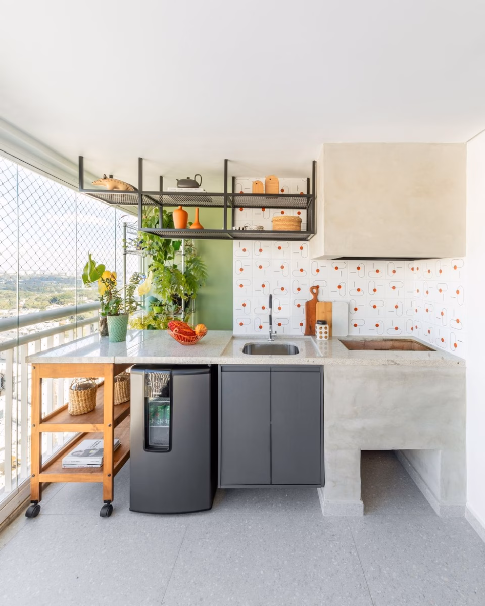 churrasqueira na varanda - referência 11