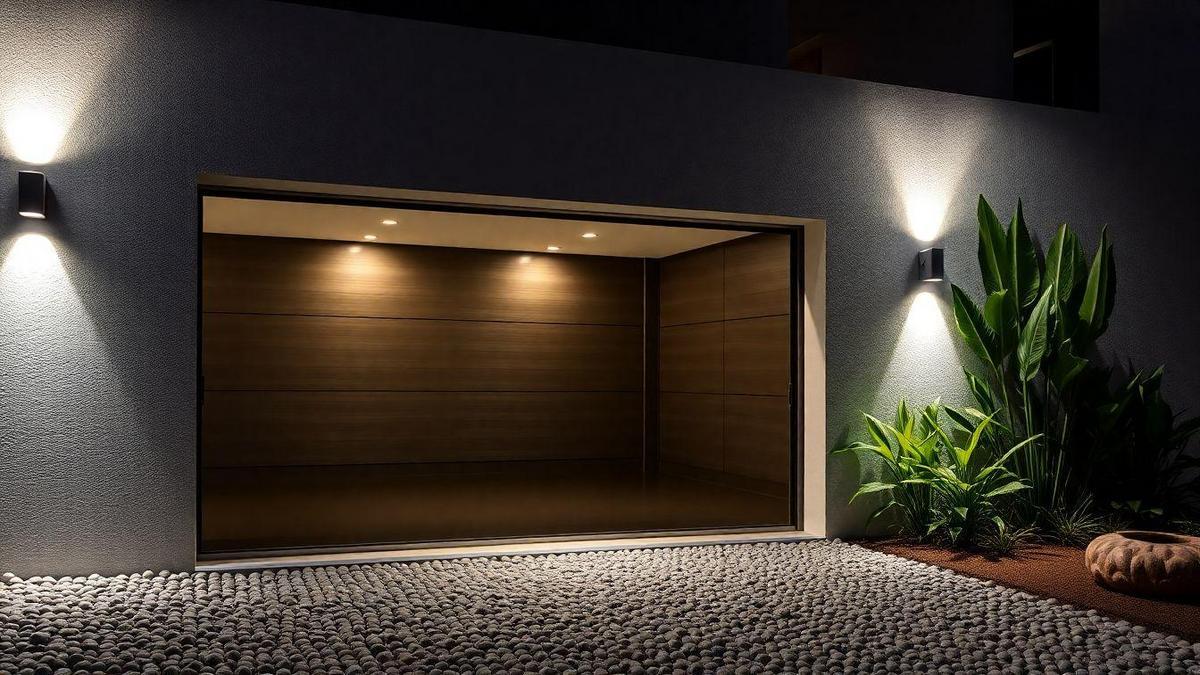 Portão Desempenado e Iluminado com LED Integrado: Segurança e Destaque Noturno - inspiração
