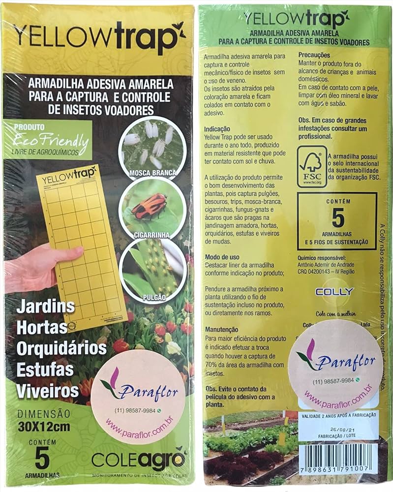 Armadilha Cromática Adesiva: A Solução Inteligente para Capturar Insetos Voadores - detalhe