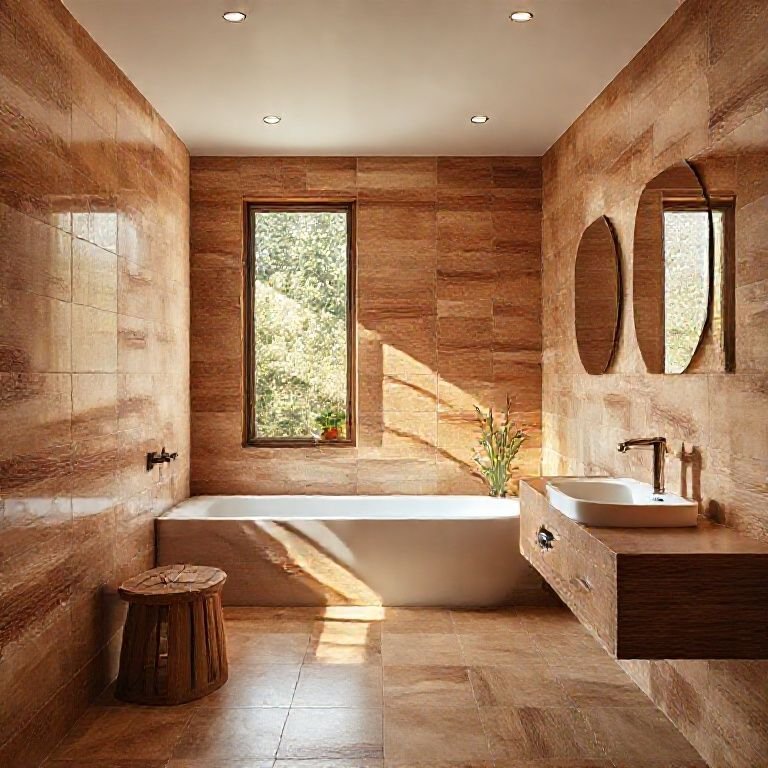 Banheiro Grande com Banheira de Imersão: Luxo e Relaxamento - ideia