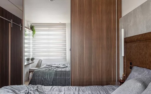 Quarto Aconchegante com Texturas de Madeira e Tons Terrosos - ideia