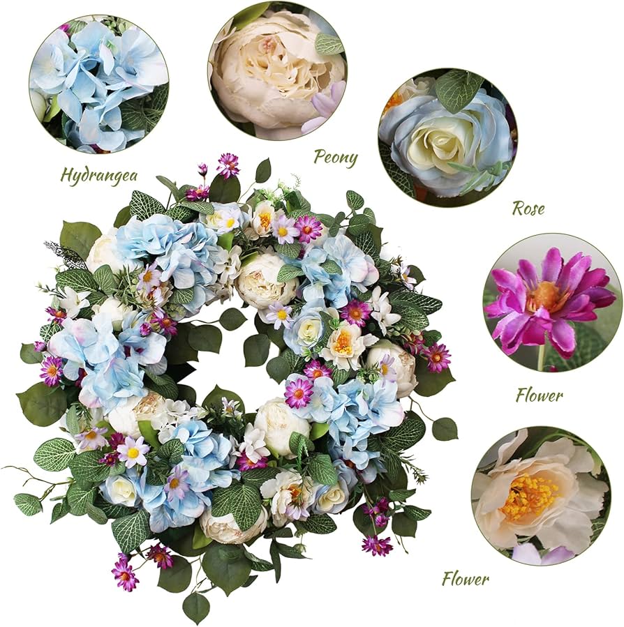 Guirlandas Florais Permanentes para Portas e Janelas: Boas-Vindas em Todas as Estações - inspiração