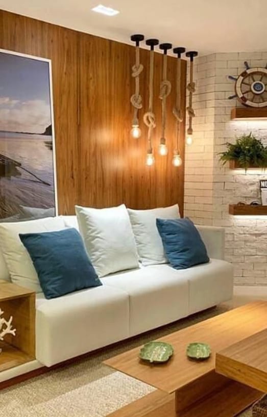 Toque Rústico Chic: Luminárias Pendentes de Corda e Cúpulas de Palha Natural - ideia