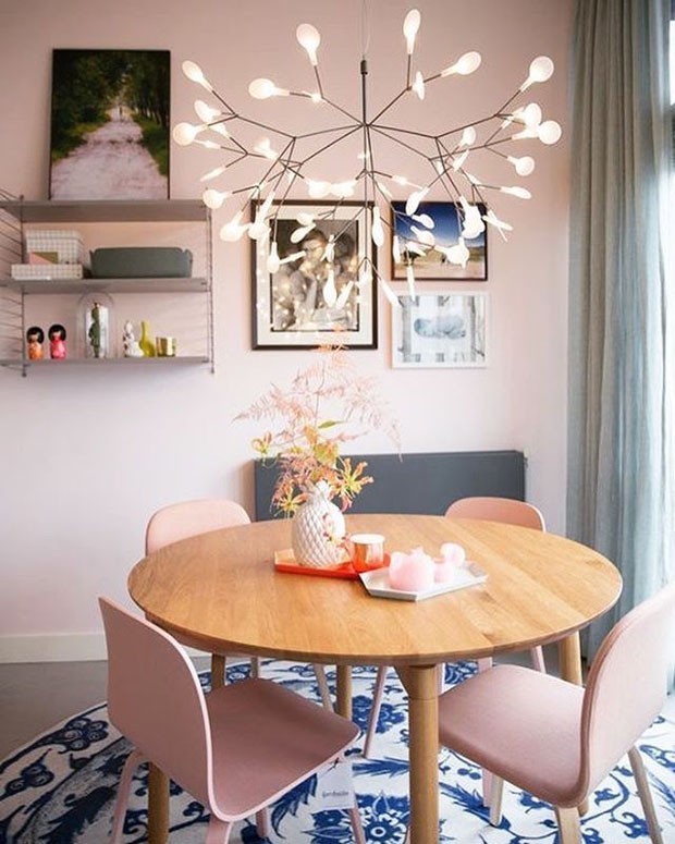 Lustres Coloridos para Alegrar a Sala de Jantar - detalhe