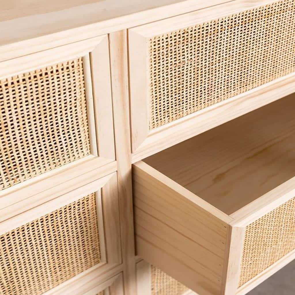Marcenaria com Detalhes em Palha Indiana: Um Toque Natural e Boho - detalhe