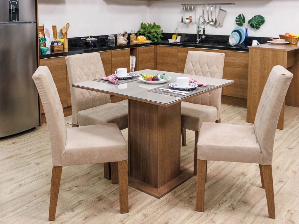 Mesa com Bancos Baú: Espaço Extra para Organização com Estilo - inspiração