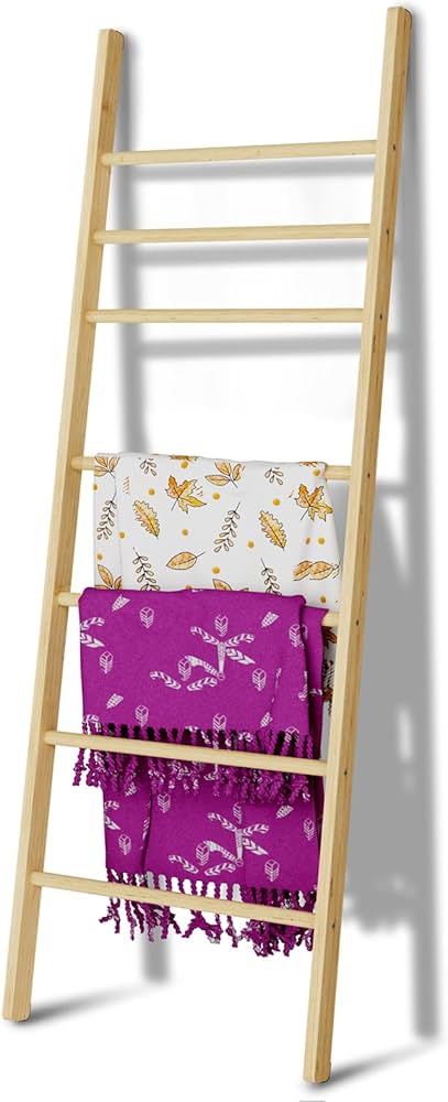 Escada Decorativa para Toalhas e Mantas: Funcionalidade com Estilo! - ideia