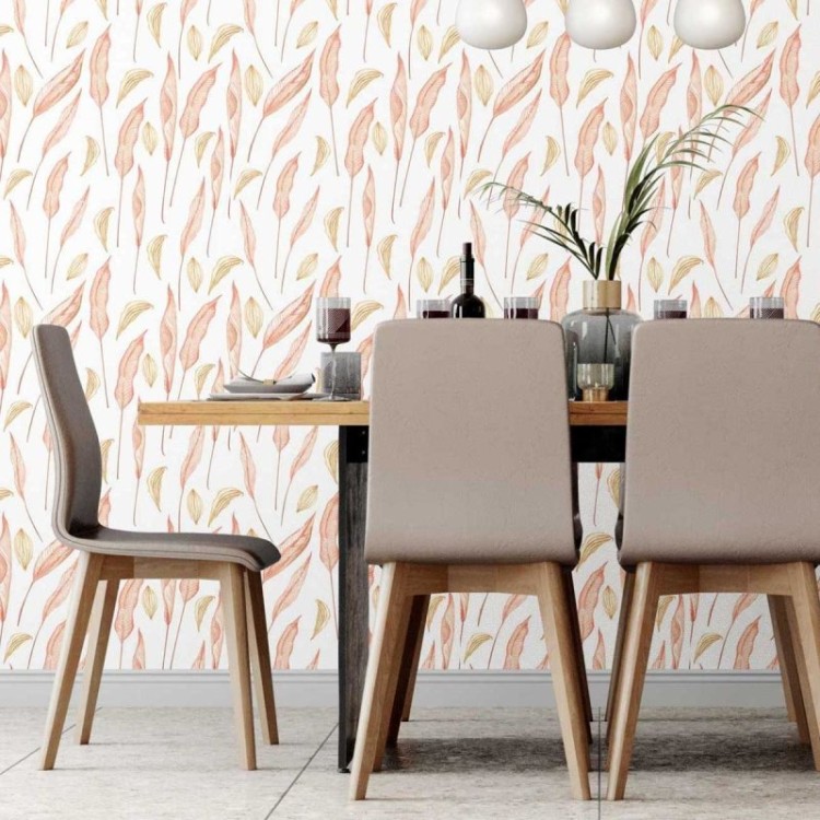 Estilo Boho: Papel de Parede com Estampas Étnicas e Tons Terrosos - detalhe