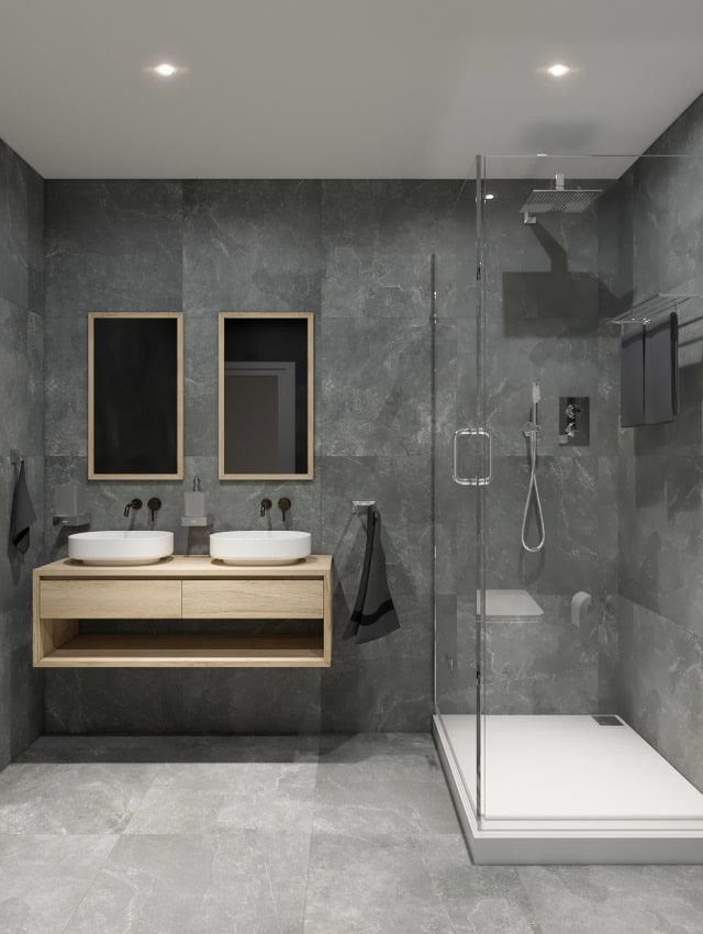 Piso de Banheiro com Cimento Queimado: Modernidade Total! - detalhe