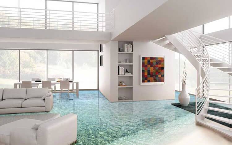 Porcelanato Líquido Espelhado: Amplie e Ilumine Seus Espaços - detalhe