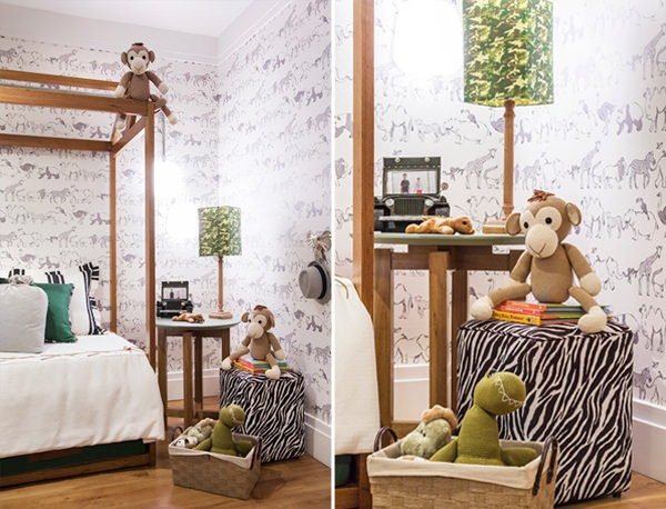 Quarto de Gêmeos Temático Safari Aventura - ideia