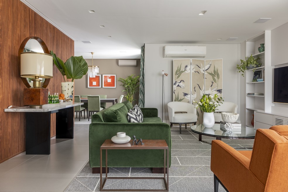 Verde que Acalma: Plantas como Ponto de Destaque na Sala Neutra - ideia